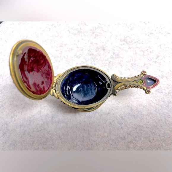 Enamel Crystal Aladdin Genie Lamp Trinket Box - Mint condition - Picture 9 of 9